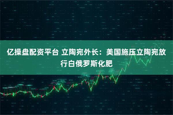 亿操盘配资平台 立陶宛外长:美国施压立陶宛放行白俄罗斯化肥